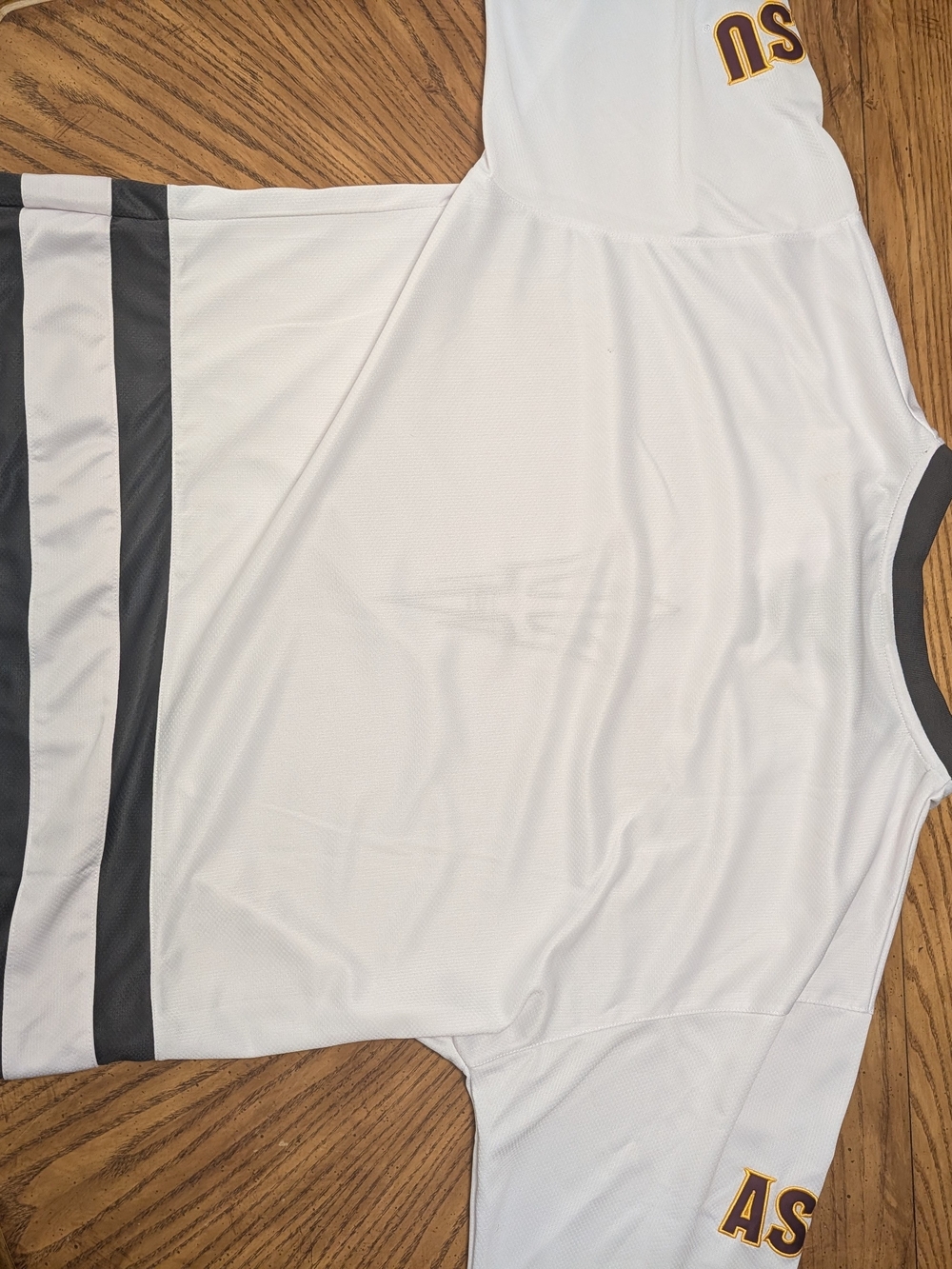 Colosseum White Arizona State Sun Devils Trident Hockey Jersey with Gold Accent - Picture 4 of 6